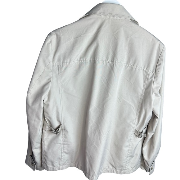 London Fog Vintage Cream Zip Jacket Blazer with Pockets size 40 Reg - Medium - Picture 3 of 11